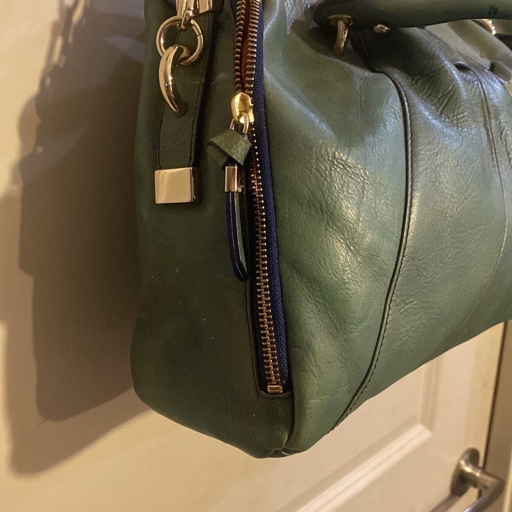 Tre Vero leather satchel purse crossbody bag removable strap - Picture 6 of 11